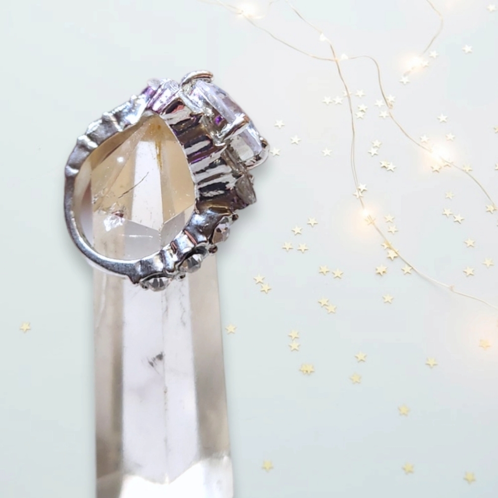 Women's Engagement Wedding Ring Large Halo Solitaire Nwt - Picture 6 of 9